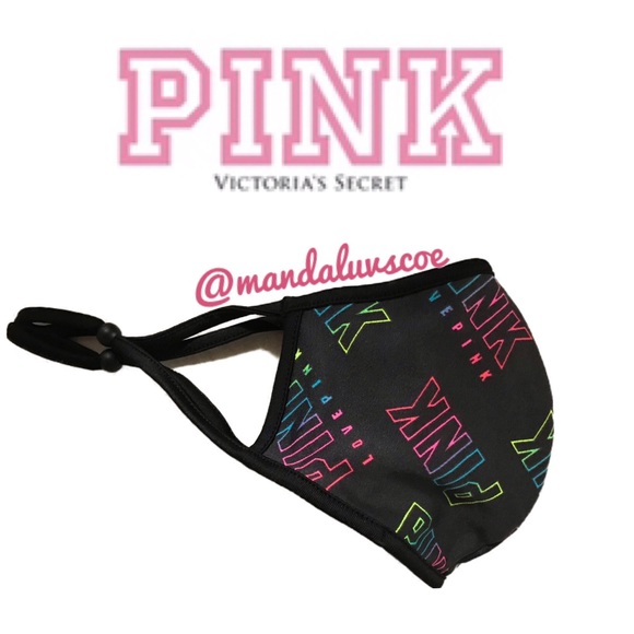 PINK Victoria's Secret Accessories - 💕VS PINK RAINBOW LOGO REUSABLE MASK